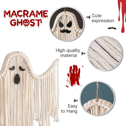 Handmade Macrame Ghost 👻 | Spooky & Stylish Halloween Wall Hanging