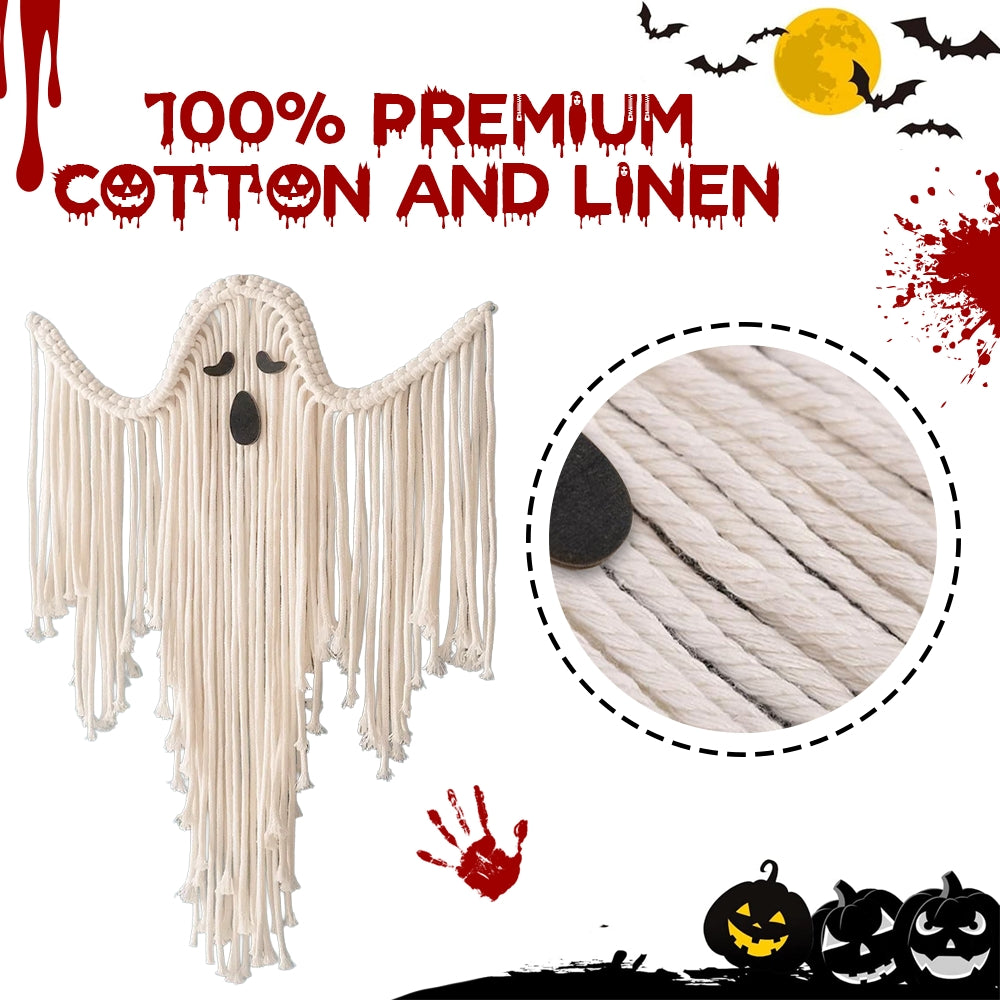 Handmade Macrame Ghost 👻 | Spooky & Stylish Halloween Wall Hanging