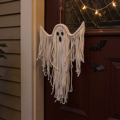 Handmade Macrame Ghost 👻 | Spooky & Stylish Halloween Wall Hanging