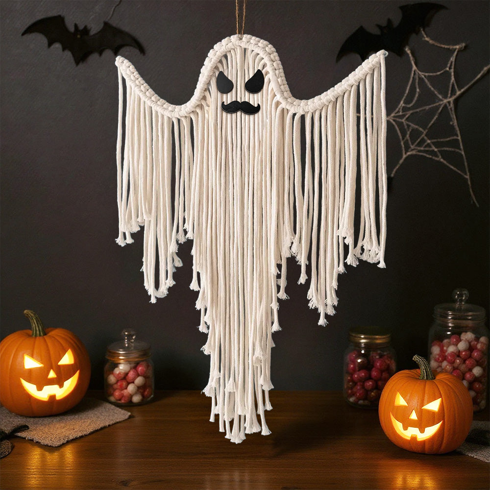 Handmade Macrame Ghost 👻 | Spooky & Stylish Halloween Wall Hanging
